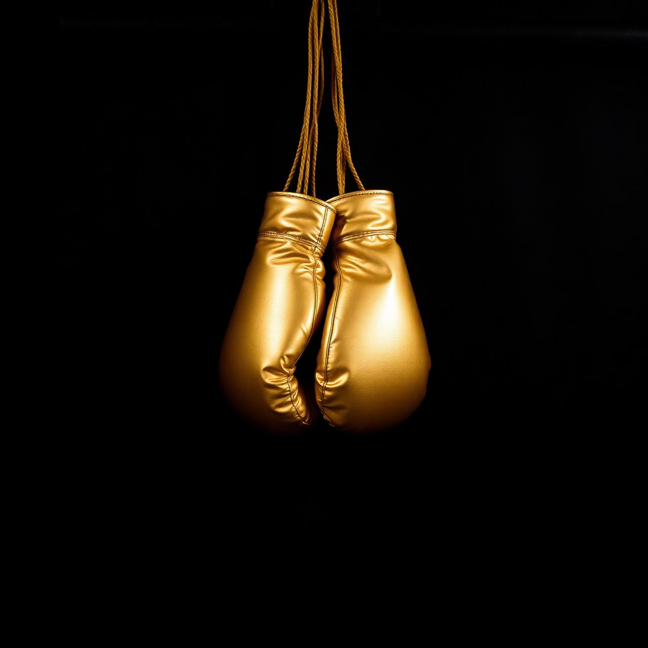 Luvas de boxe douradas